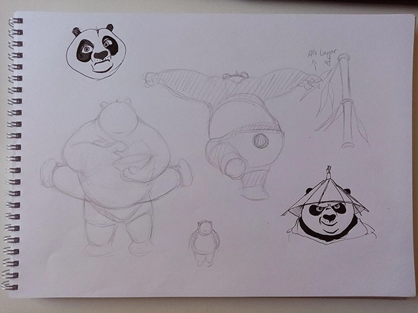 Po Panda early sketch